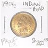 Image 1 : 1906 INDIAN HEAD PENNY RED BOOK VALUE IS $200.00 *EXTREMELY RARE PROOF-63 HIGH GRADE*!!