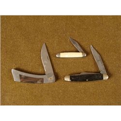 3 VINTAGE FULDING KNIVES - GERBER KUTMASTER  IMPERIAM