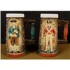 Image 1 : REDCOAT AND MINUTEMAN 1776 MAT PAINTED CERAMIC MUGS