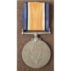 WWII BRITISH INDIA DEFENSE MEDAL & RIBBON 1939-1945