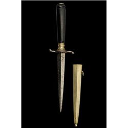 ET0606120048 DAGGER Nineteenth Century. Blade a rhomboi