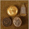 Image 1 : WWI INSIGNIA FROUP-2 DOUGHBOY BUTTONS -BRASS INSIGNIA