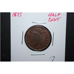 1835 US Half Cent; EST. $40-50