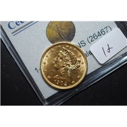 1902 US Liberty $5 Gold Coin; EST. $550-600