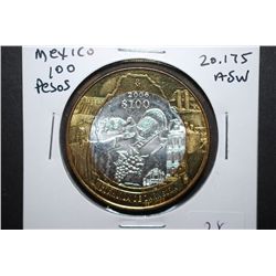 2006 Coahuila Mexico 100 Pesos Foreign Coin; 20.175 ASW; EST. $25-30