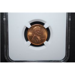 1944-S US Lincoln Wheat Bacvk Penny; NGC Graded MS66 RD; EST. $20-30