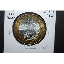2006 Coahuila Mexico 100 Pesos Foreign Coin; 20.175 ASW; EST. $25-30
