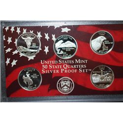 2007-S US Mint State Quarter Silver Proof Set With COA Included; EST. $35-45
