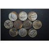 Image 2 : US Jefferson Wartime Silver Nickels; Various Dates & Conditions; Lot of 10; EST. $20-30