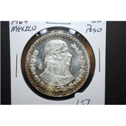 1964 Mexico Un Peso Foreign Coin; EST. $5-10