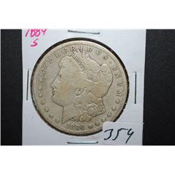 1884-S US Silver Morgan $1; EST. $30-40