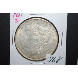 1921-D US Silver Morgan $1; EST. $30-40