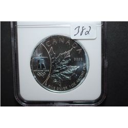 2008 Canada $5 "Vancouver 2010 Olympics" Silver Foreign Coin; NGC Graded MS68; One of 1st 125,000 St