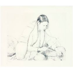 Ernest Martin Hennings - Stringing the Bow, unframed