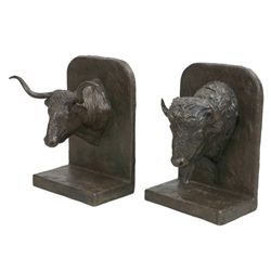 Joe Beeler - Steer & Buffalo Bookends