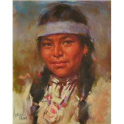 Harley Brown - Indian Girl - Blue Headband