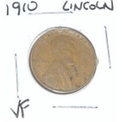 1910 LINCOLN CENT *RARE EARLY DATE VERY FINE GRADE*!!