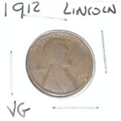 1912 LINCOLN CENT *RARE EARLY DATE VERY GOOD GRADE*!!