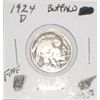Image 1 : 1924-D BUFFALO NICKEL RED BOOK VALUE IS $50.00 *RARE KEY DATE FINE GRADE*!!