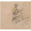 Image 1 : Markó Károly, ifj., Kalapos férfi gitárral, 1849