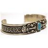 Image 2 : Old Pawn Navajo Sleeping Beauty Turquoise Sterling Silver Cuff Bracelet - Darrell Cadman
