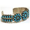 Image 2 : Old Pawn Zuni Turquoise Sterling Silver Cuff Bracelet - Irene Paylusi