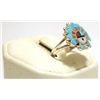 Image 2 : Zuni Multi-Stone Inlay Sun Face Sterling Silver Women's Ring - Emma Romancito