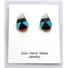 Image 1 : Zuni Multi-Stone Curved Teardrop Earrings