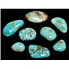 Image 1 : Non-Native Number Eight #8 Turquoise Stone Lot - 8 Stones - 255 Carat