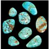 Image 2 : Non-Native Number Eight #8 Turquoise Stone Lot - 8 Stones - 255 Carat