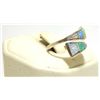 Image 2 : Zuni Multi-Opal Inlay Sterling Silver Adjustable Women's Ring - Cena Woobthee