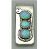 Image 1 : Zuni Opal Sterling Silver Snake Money Clip - Effie Calavaza