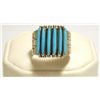 Image 1 : Zuni Turquoise Sterling Silver Men's Ring - Shirley Quam