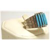 Image 2 : Zuni Turquoise Sterling Silver Men's Ring - Shirley Quam