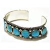 Image 2 : Navajo Turquoise Sterling Silver Cuff Bracelet - Marie Thompson