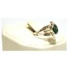 Image 2 : Zuni Malachite Inlay Sterling Silver Small Turtle Women's Ring - Vernon Waikaniwa