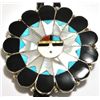 Image 1 : Zuni Multi-Stone Sun Face Sterling Silver Bolo Tie - RT