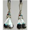 Image 2 : Zuni Multi-Stone Sun Face Sterling Silver Bolo Tie - RT