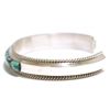 Image 3 : Navajo Spider Web Kingman Turquoise Sterling Silver Cuff Bracelet - Fran Yazzie