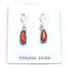 Image 1 : Navajo Coral Small Bean Earrings