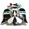 Image 1 : Zuni Mother of Pearl Inlay Thunderbird Bolo - Rosie Tekala