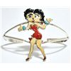 Image 1 : Zuni Multi-Stone Betty Boop Sterling Silver Cuff Bracelet - Andrea Shirley