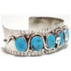 Image 2 : Zuni Turquoise Sterling Silver Snakes Cuff Bracelet - Effie Calavaza