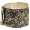 Image 3 : Navajo Spider Web Turquoise Sterling Silver Tufacast Cuff Bracelet - Philander B Begay