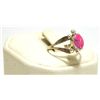 Image 2 : Zuni Matte Pink Opal Inlay Sterling Silver Small Turtle Women's Ring - Vernon Waikaniwa