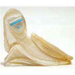 Zuni Mother of Pearl & Multi-Stone Corn Maiden Fetish - Anthony Mecale