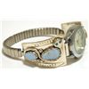 Image 2 : Zuni Opal Sterling Silver Snakes with Turquoise Eyes Women's Watch - Effie Calavaza