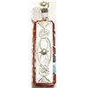 Image 2 : Navajo Multi-Stone Inlay Corn Sun Face Sterling Silver Pendant - Wilbert Manning