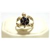 Image 1 : Zuni Onyx Inlay Sterling Silver Large Turtle Women's Ring - Vernon Waikaniwa