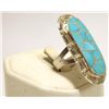 Image 2 : Zuni Turquoise Inlay Sterling Silver Women's Ring - Carmichael Haloo